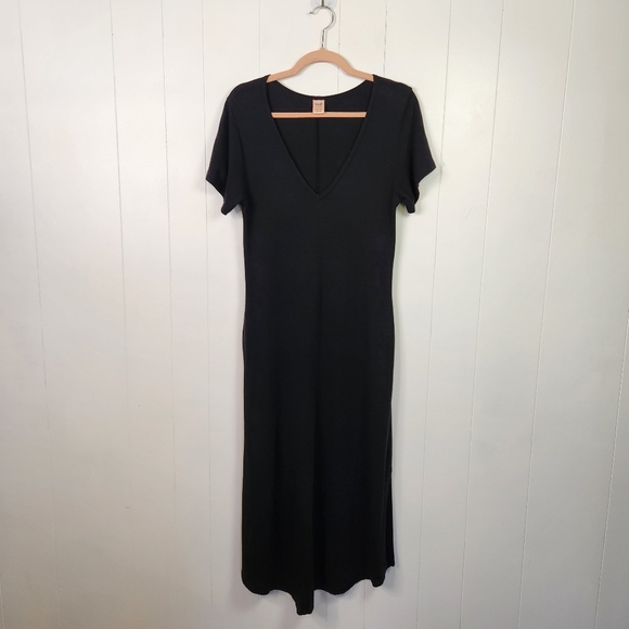 Smash & Tess Black Sunday Dress Maxi Pockets Soft Stretchy V-Neck Size Xxs - Picture 2 of 6